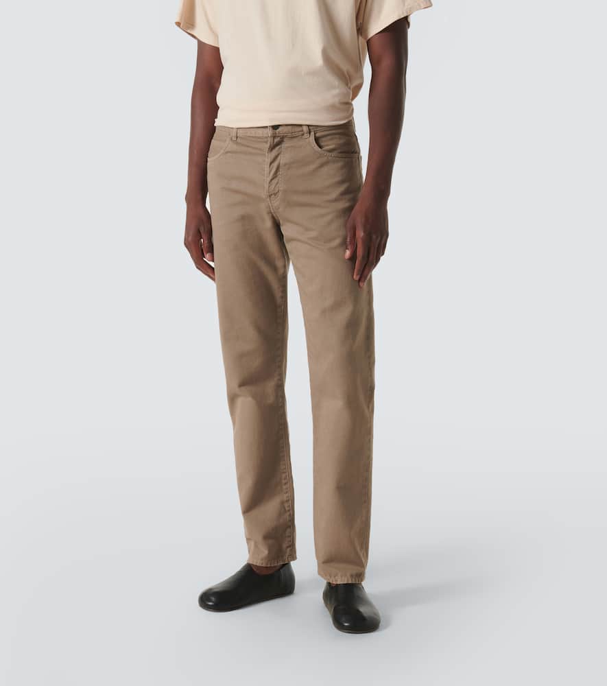 The Row Carlisle Mid-rise Slim Jeans In Beige
