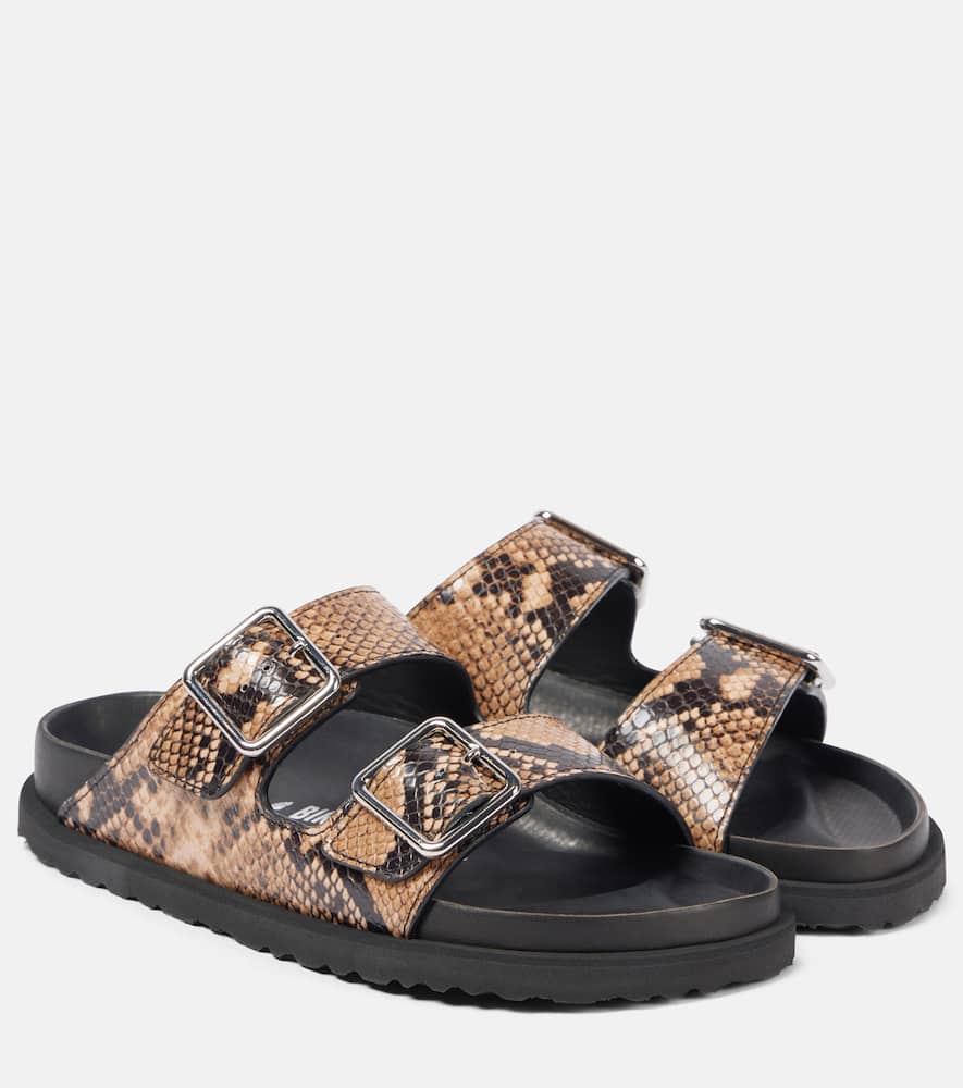 Arizona snake-effect leather sandals