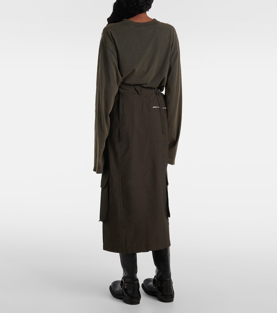 Logo Cotton-Blend Midi