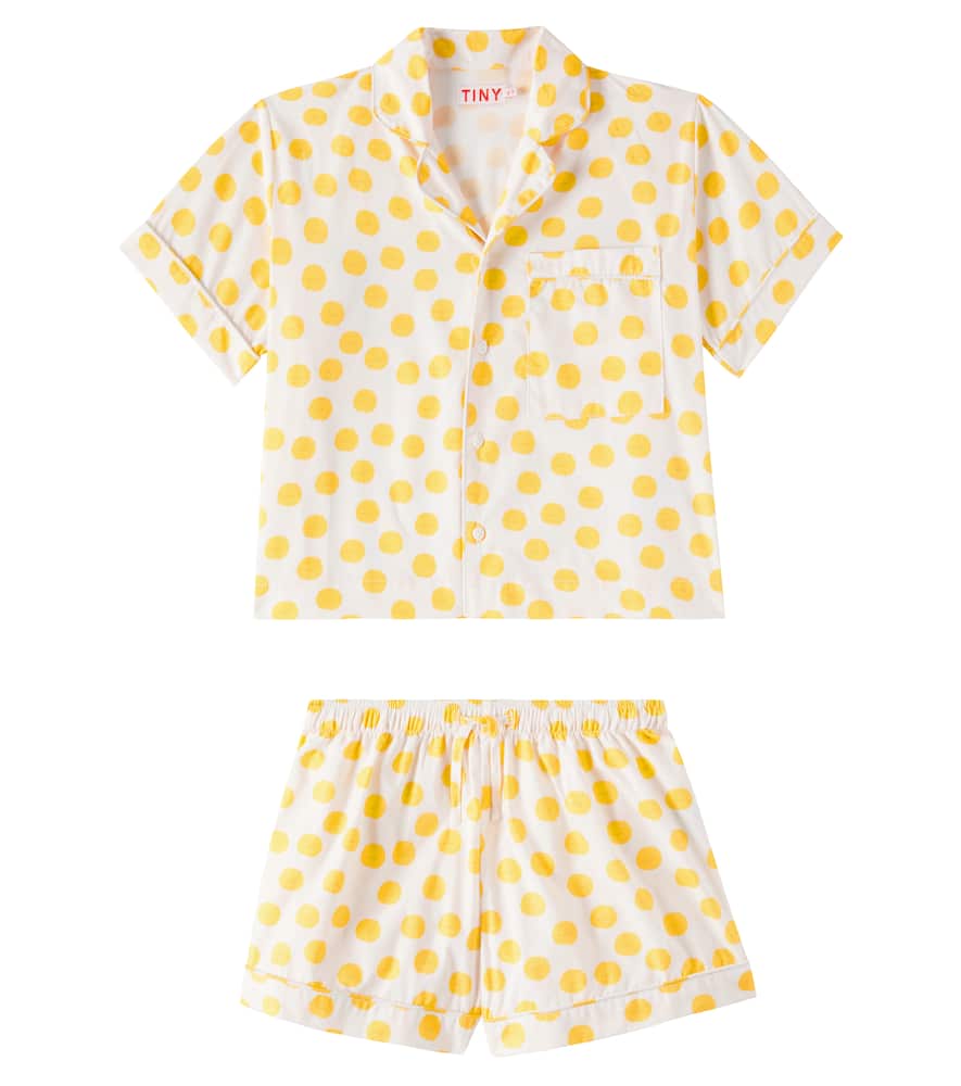 Tinycottons Sun Printed Cotton Pajamas In White