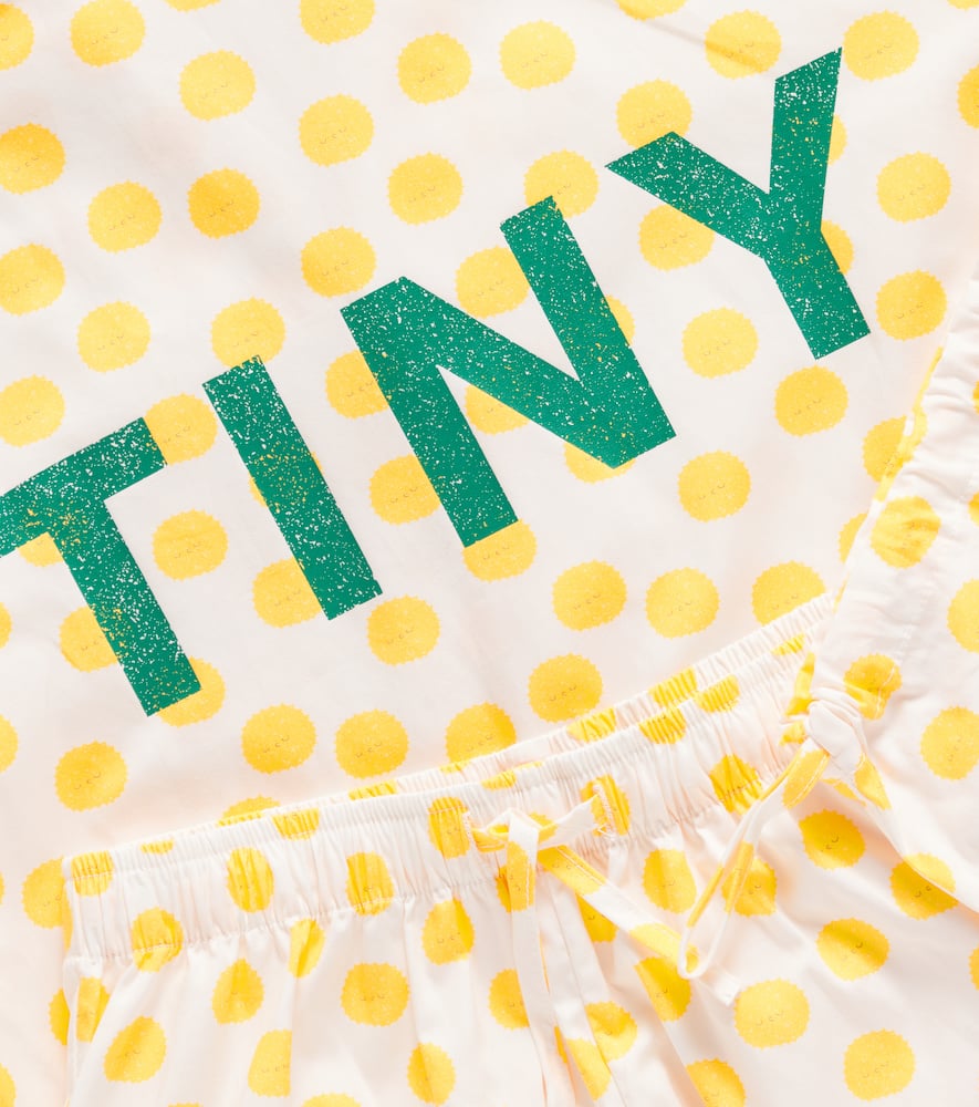Tinycottons Sun Printed Cotton Pajamas In White