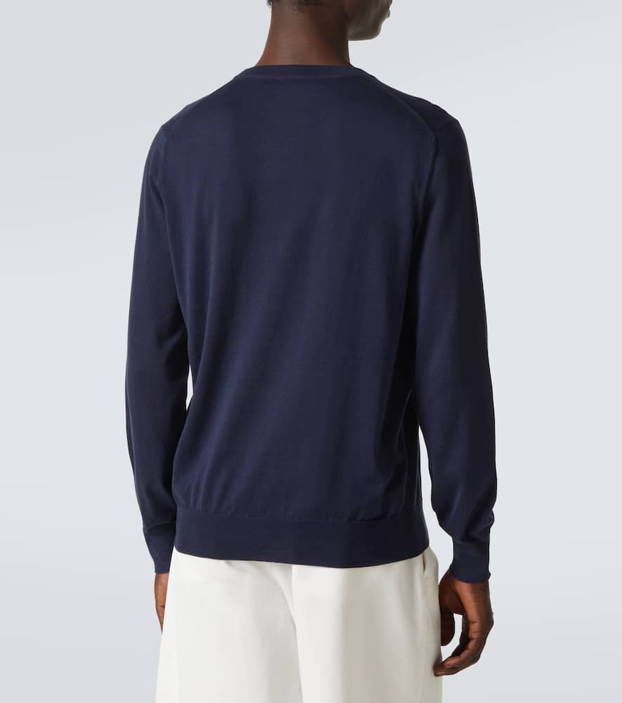 Brunello Cucinelli Cotton Sweater In Blue