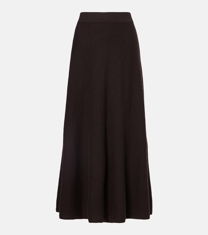Lisa Yang Torie High-rise Cashmere Maxi Skirt In Brown