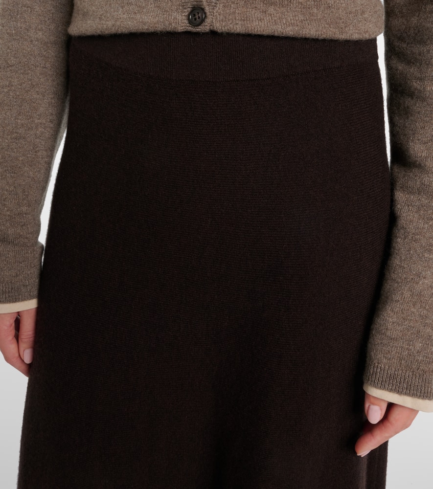 Lisa Yang Torie High-rise Cashmere Maxi Skirt In Brown