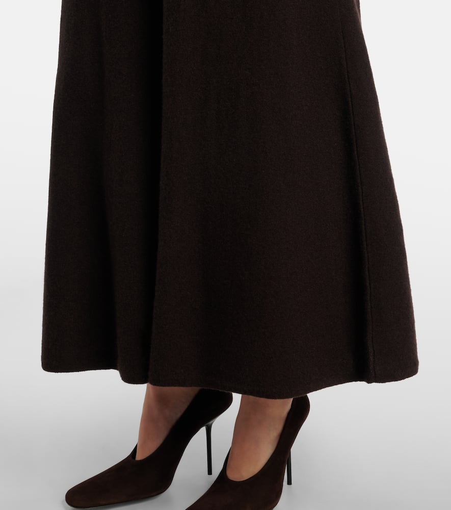Lisa Yang Torie High-rise Cashmere Maxi Skirt In Brown