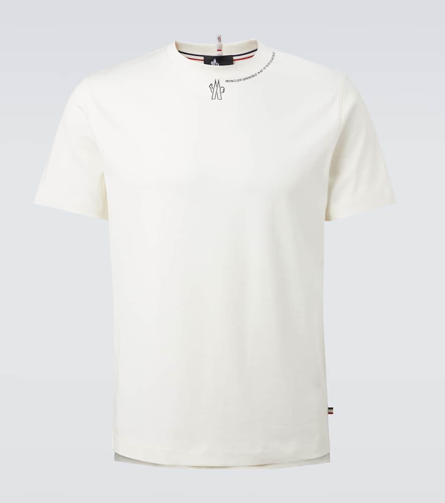 Moncler T-shirt Aus Baumwoll-jersey In White