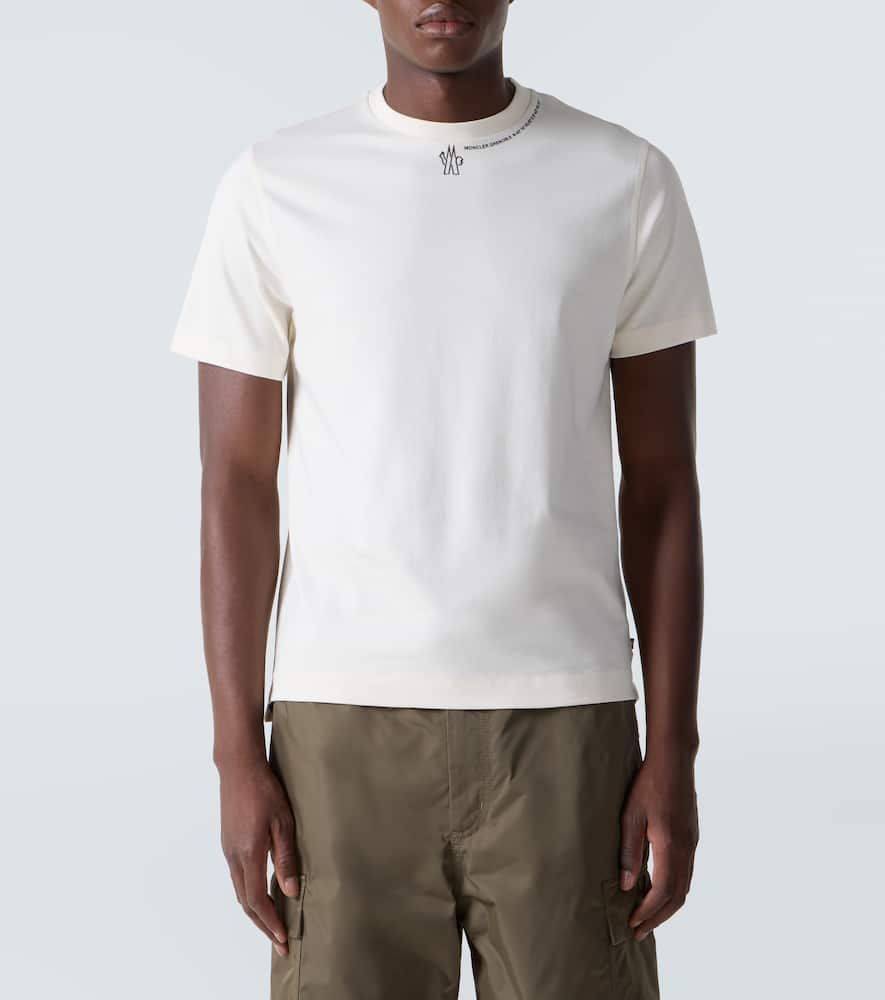 Moncler T-shirt Aus Baumwoll-jersey In White