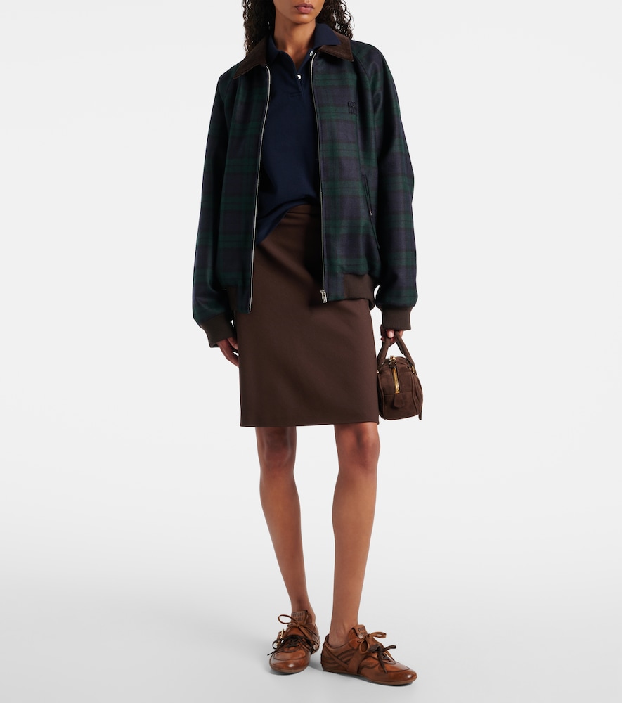  Miu Miu Miu Miu Blouson Aus Schurwoll-twill Mit Cord 