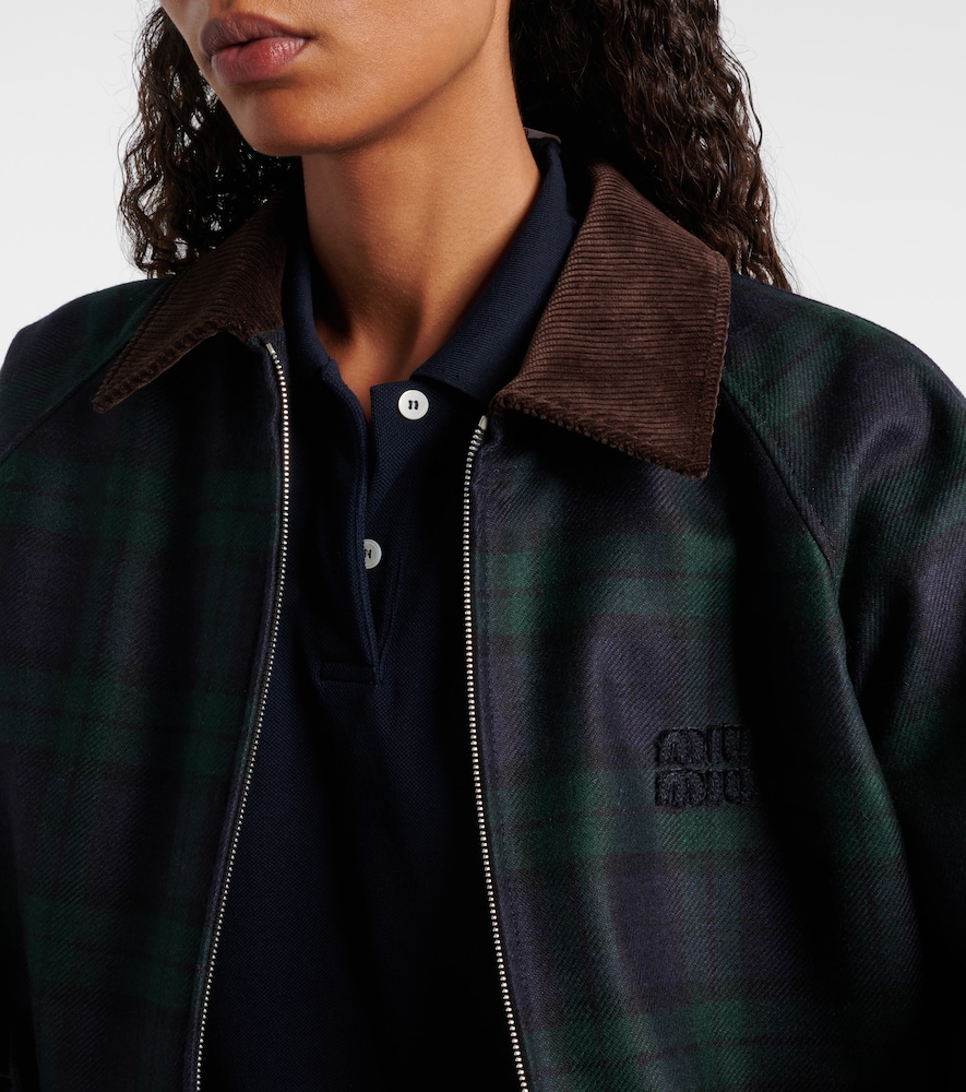 Miu Miu Miu Miu Blouson Aus Schurwoll-twill Mit Cord 