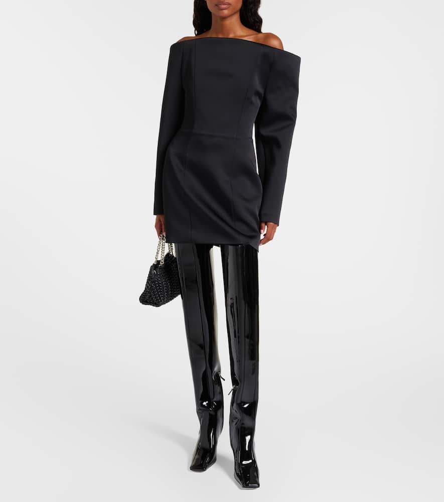 Stella Mccartney Falabella Small Woven Shoulder Bag In Black