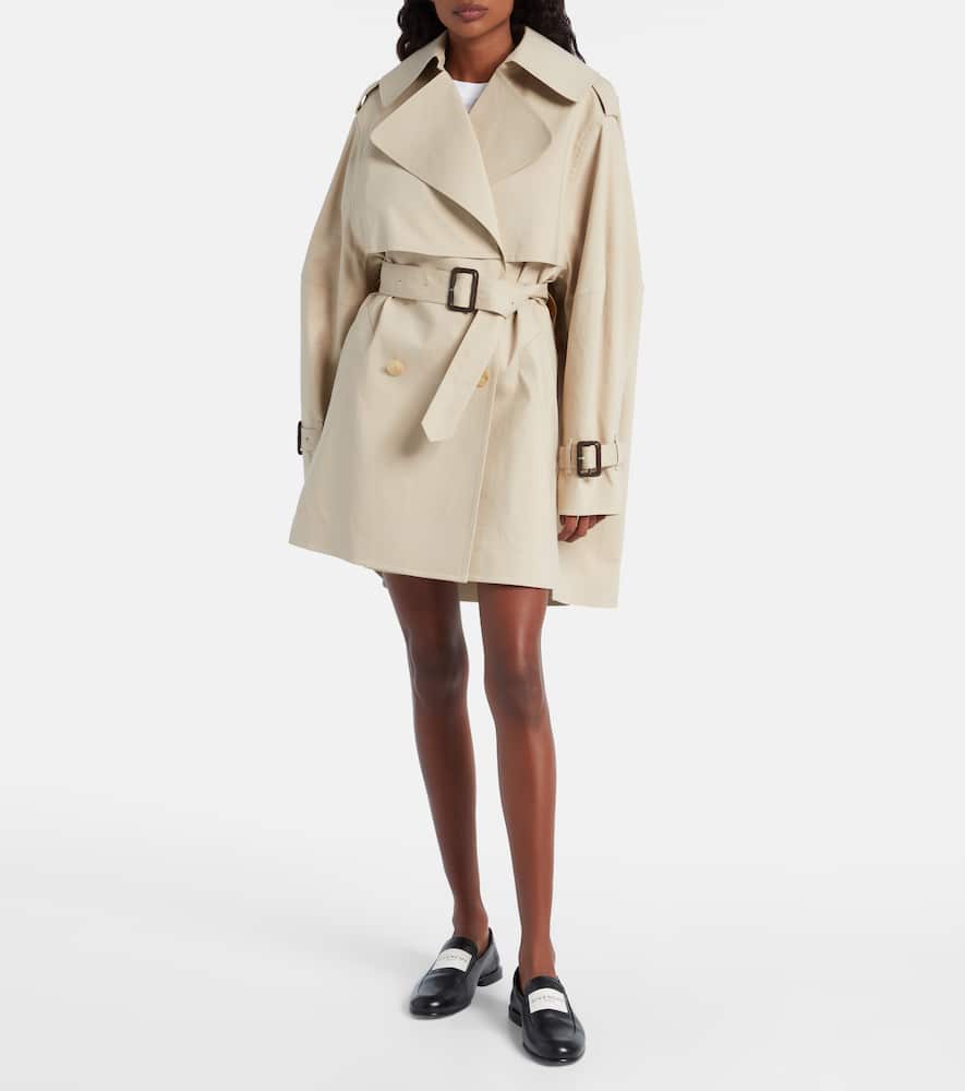 Givenchy Double-breasted Cotton Trench Coat In Gold