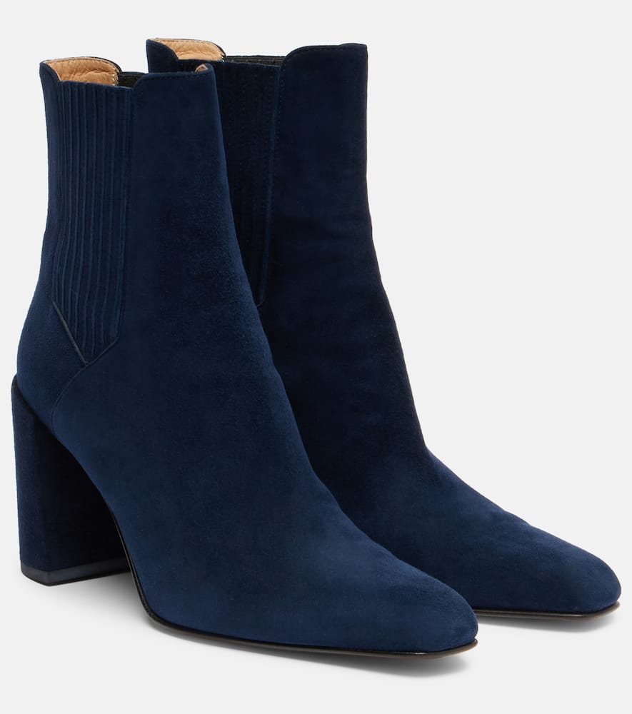 Gabriela Hearst Luke Suede Ankle Boots In Blue