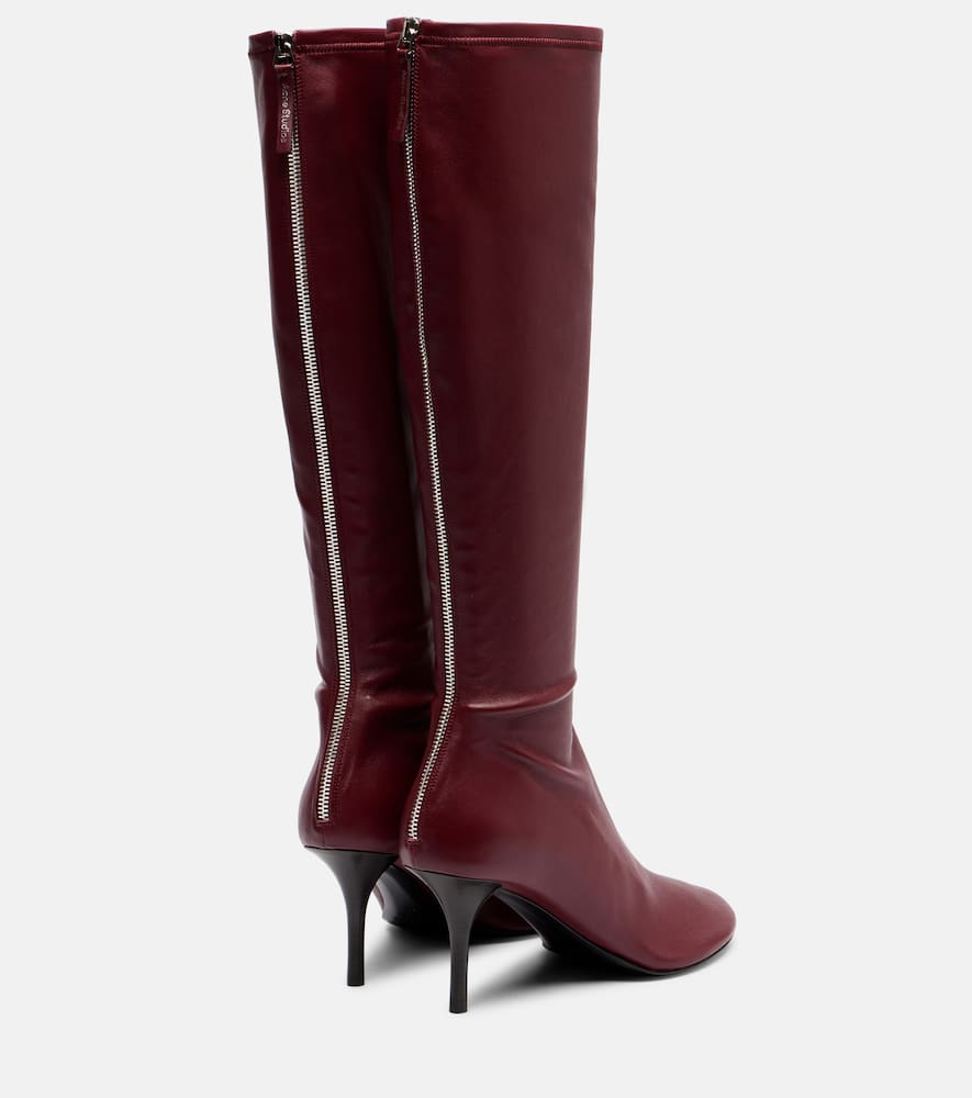 Acne Studios Stretch Back Boots Wine Red In Burgundy