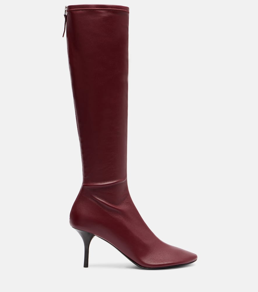 Acne Studios Stretch Back Boots Wine Red In Burgundy
