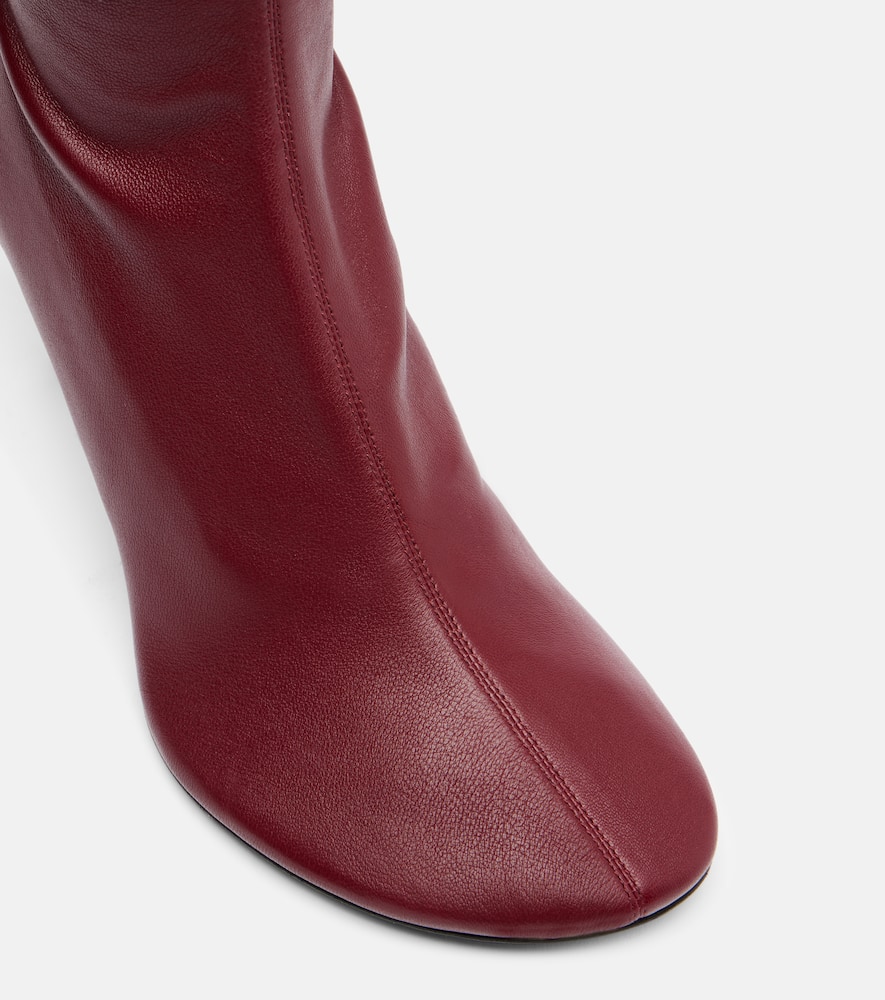 Acne Studios Stretch Back Boots Wine Red In Burgundy