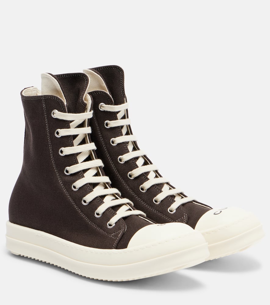 Rick Owens Sneaks Canvas High-top Sneakers In Multi