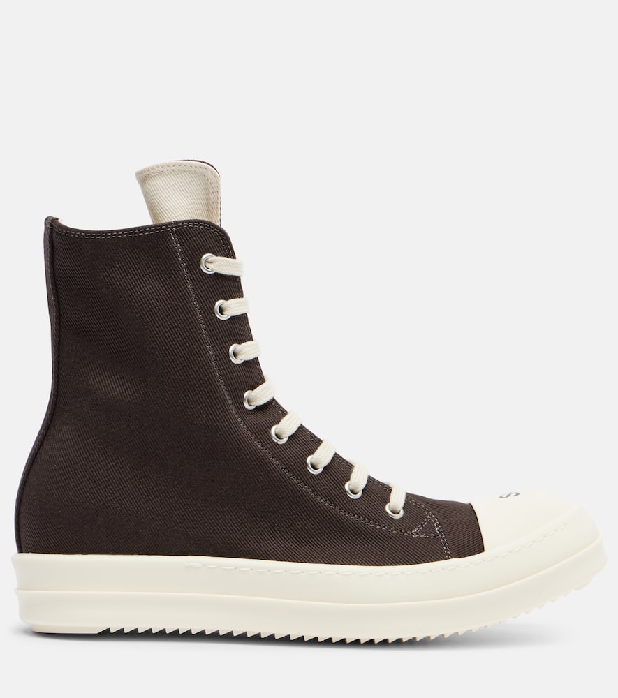 Rick Owens Sneaks Canvas High-top Sneakers In Multi