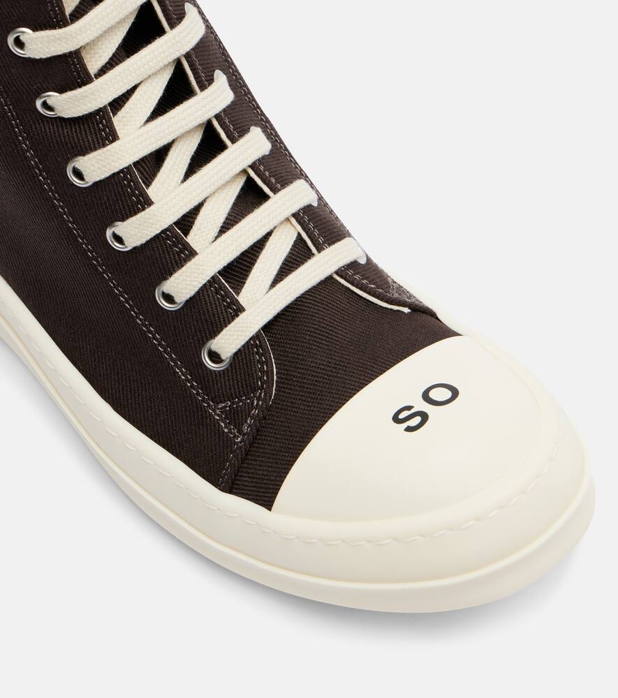 Rick Owens Sneaks Canvas High-top Sneakers In Multi