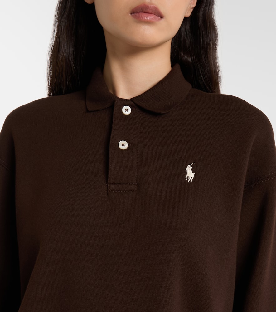 Polo Ralph Lauren Logo Cotton-blend Fleece Sweatshirt In Brown