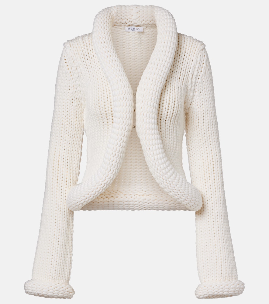 Alaia Alaïa Padded wool-blend cardigan