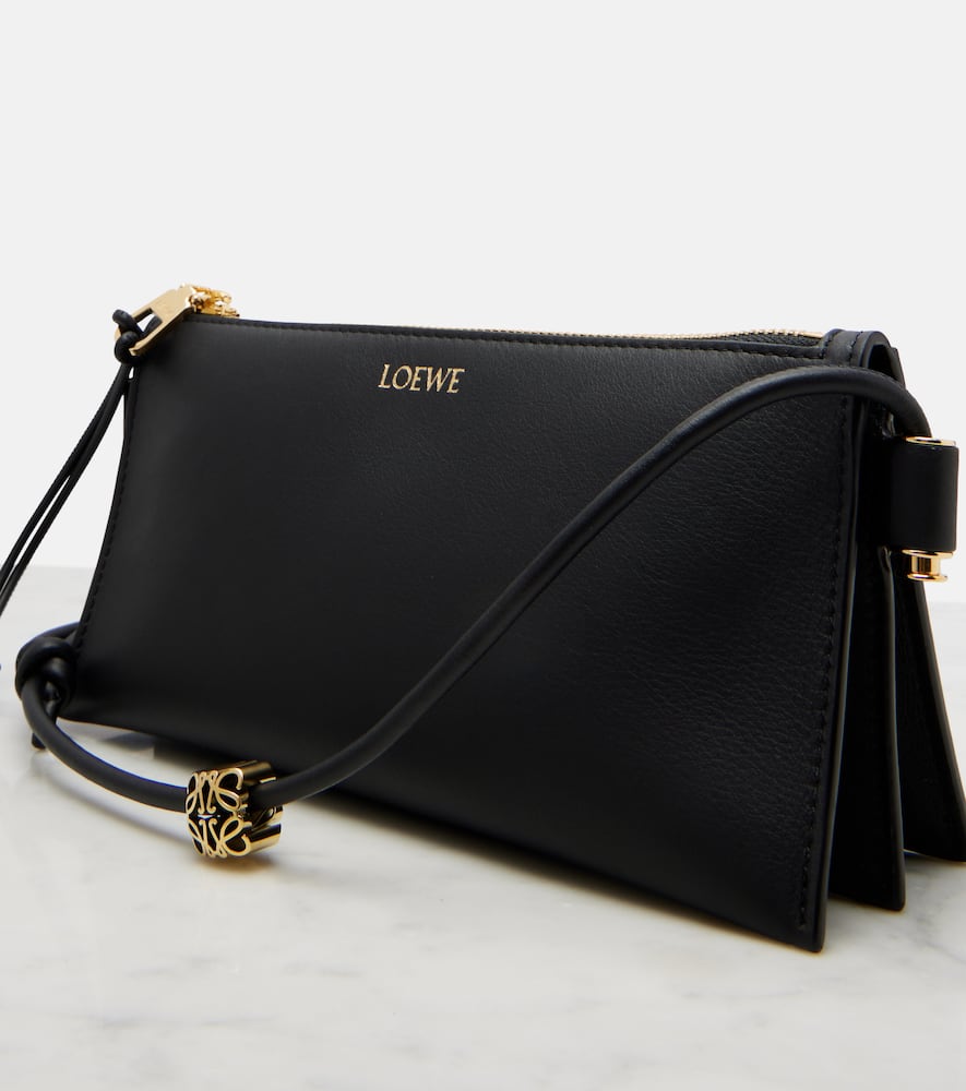 Loewe Glim Mini Leather Shoulder Bag In Black