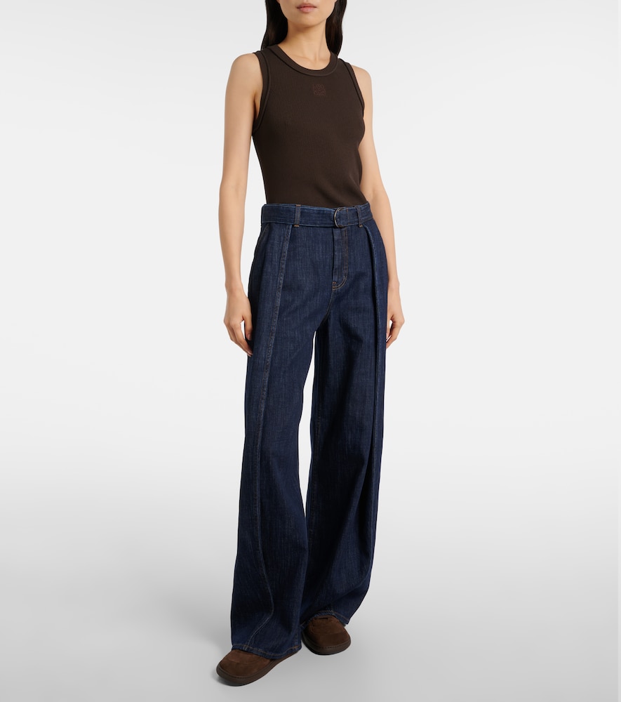  Loewe Loewe High-rise Wide-leg Jeans 