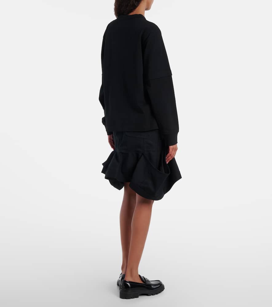 Sacai X Carhartt Cotton Jersey Sweatshirt In Black