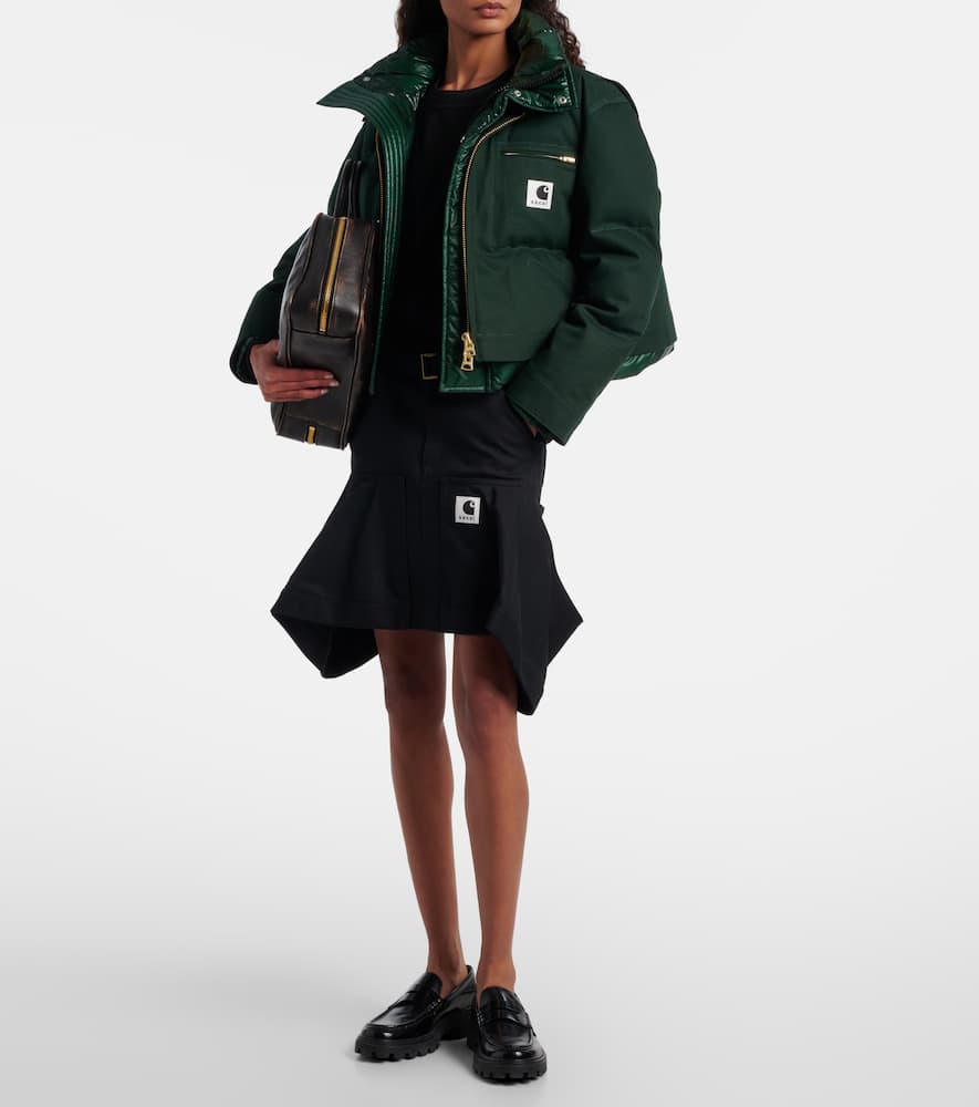 Sacai X Carhartt Cotton Jersey Sweatshirt In Black