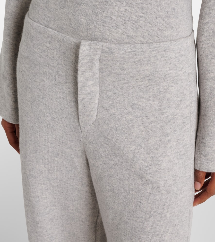 Max Mara Mxplaude Cashmere And Wool Sweatpants In Gray