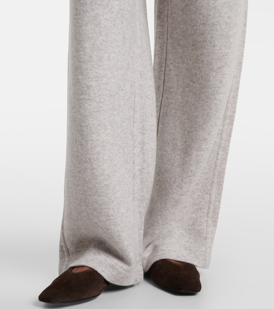 Max Mara Mxplaude Cashmere And Wool Sweatpants In Gray