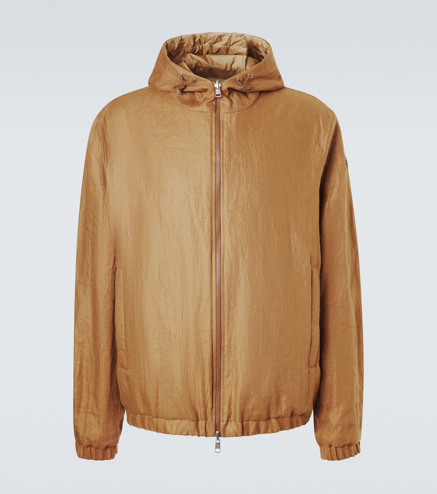 Moncler Men's Brown Edit Linen Jacket UK Size 46 - Mytheresa