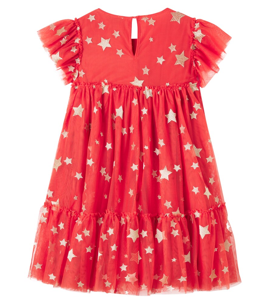 Stella Mccartney Kids Stella Mccartney Kids Kleid Ditsy Stars Aus Tüll 