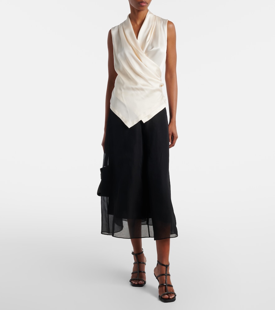 Brunello Cucinelli Monili silk top