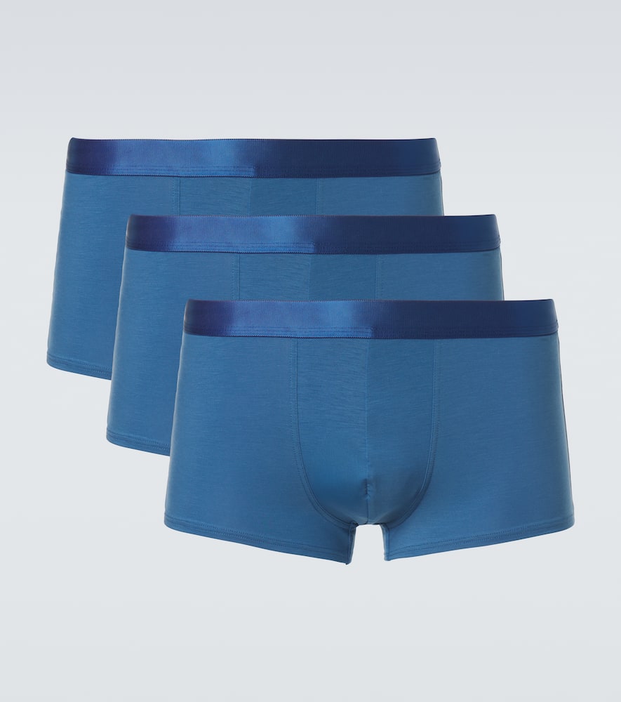 Cdlp Set Of 3 Jersey Boxer Briefs In Blue