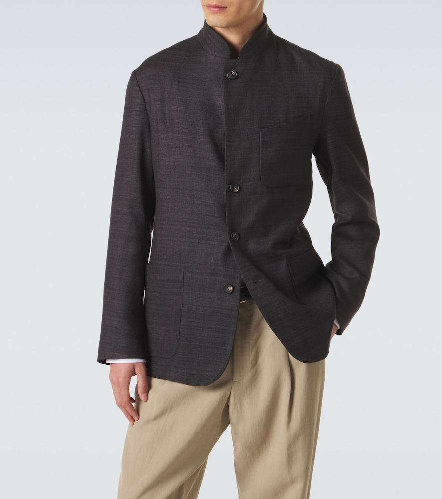  Saman Amel Saman Amel Nehru Silk Jacket 
