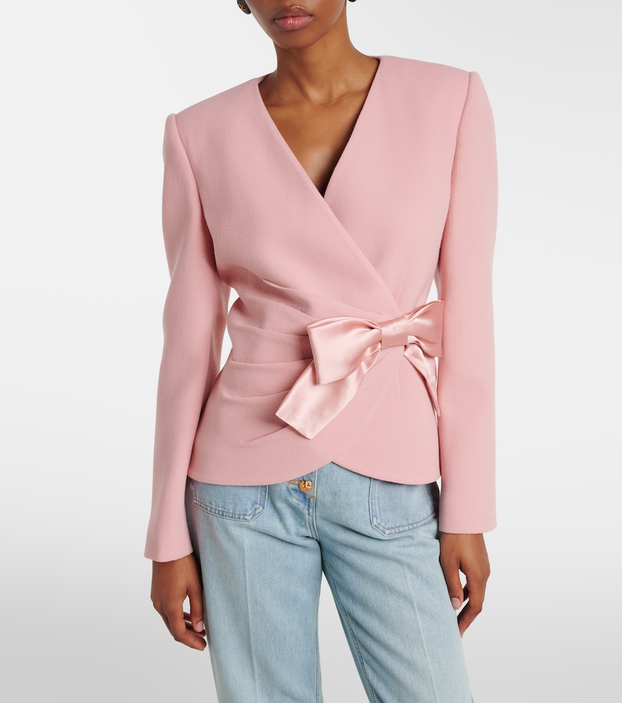 Garavani Bow-Detail Virgin Wool Crêpe Jacket