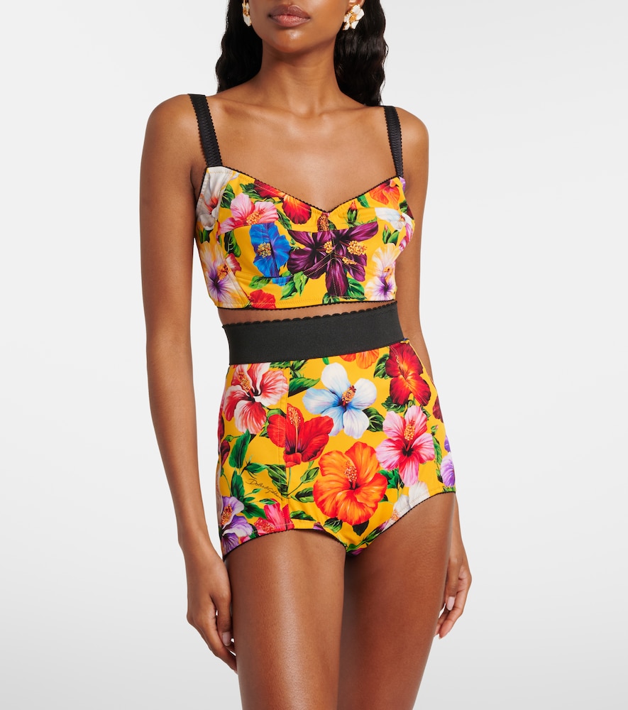  Dolce&gabbana Dolce&gabbana Cropped-top Aus Einem Seidengemisch 