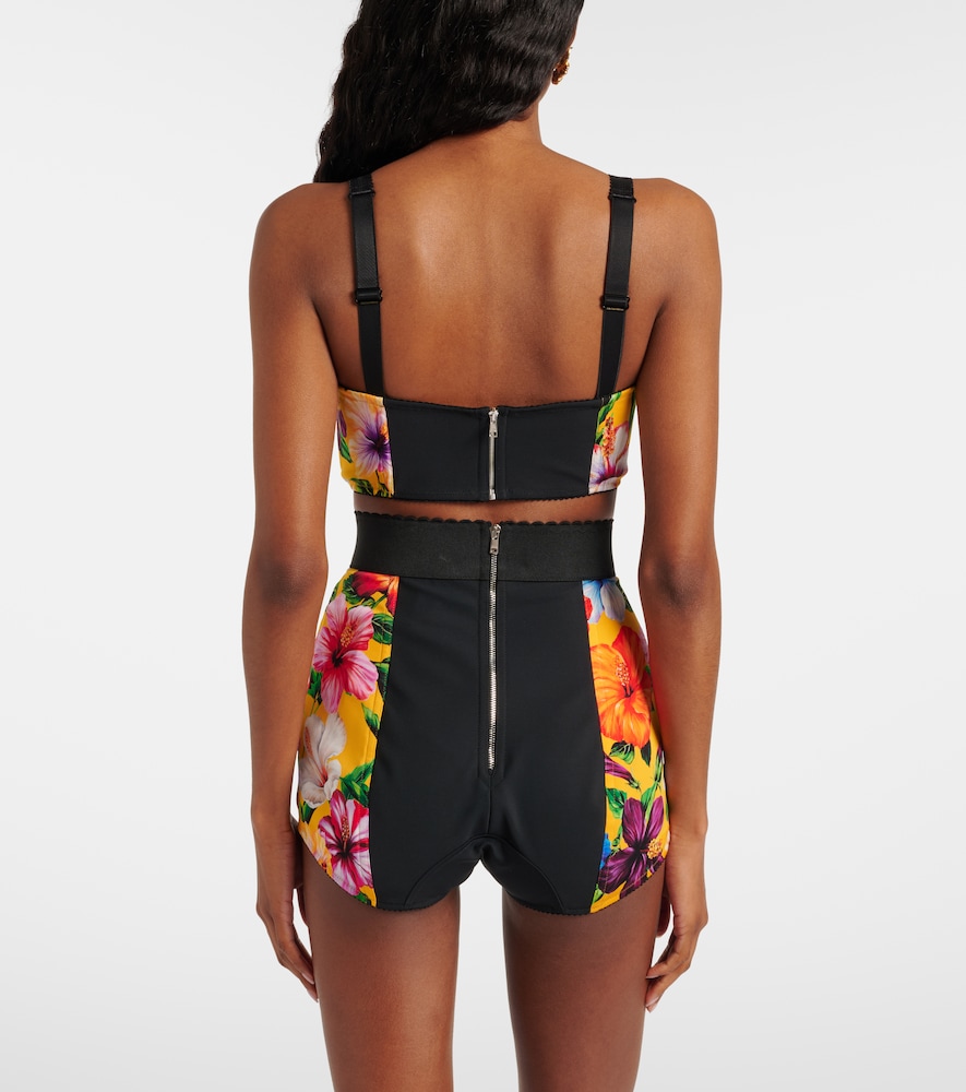  Dolce&gabbana Dolce&gabbana Cropped-top Aus Einem Seidengemisch 