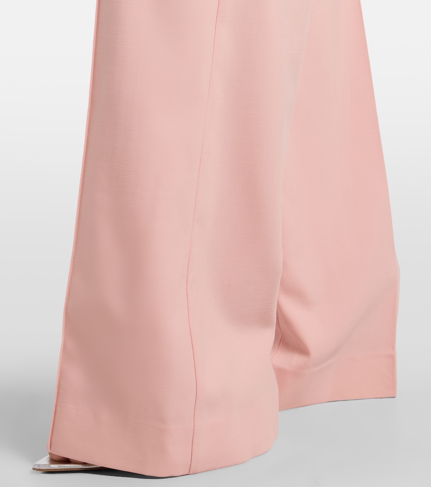  Costarellos Costarellos Pleated Wool-blend Wide-leg Pants 