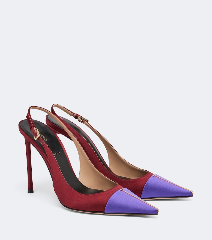 Pumps slingback in satin