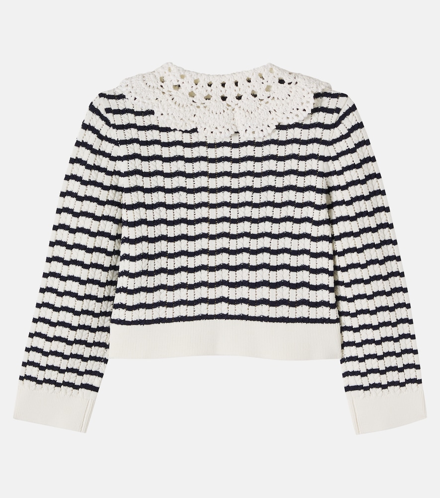  Self-portrait Kids Self-portrait Kids Cardigan Mit Häkelstrick 