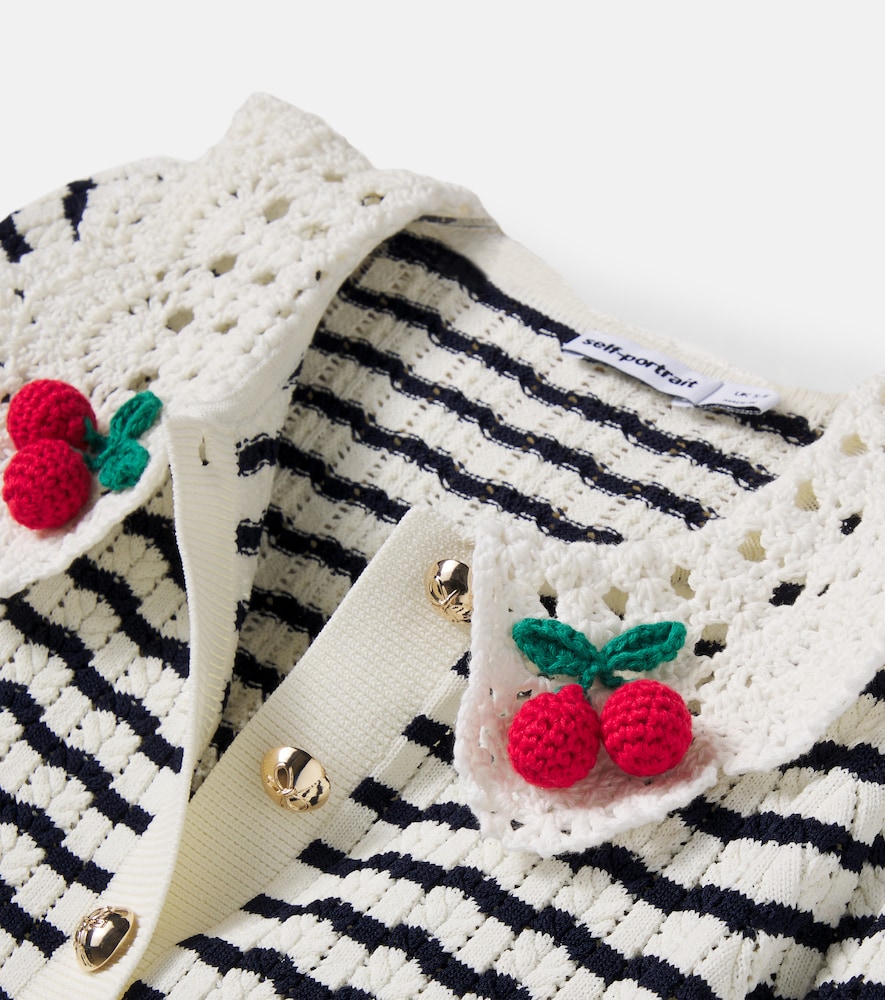  Self-portrait Kids Self-portrait Kids Cardigan Mit Häkelstrick 