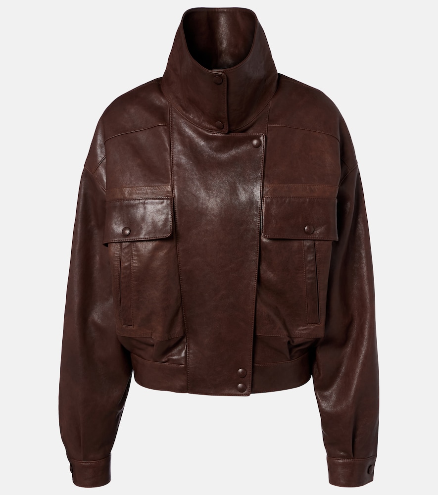 Bomberjacke aus Leder