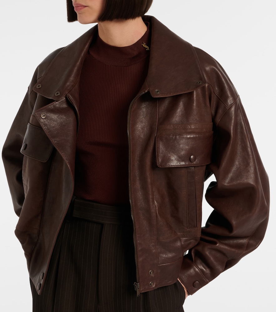 Leather Bomber Jacket