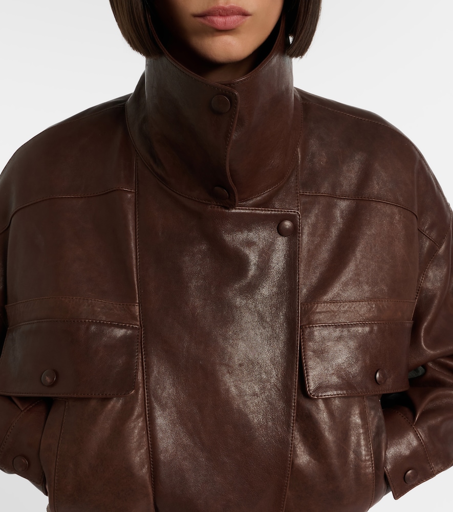 Leather Bomber Jacket