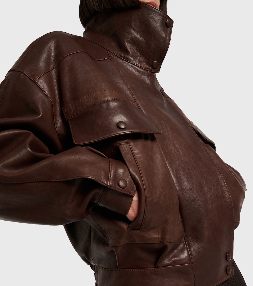 Leather Bomber Jacket