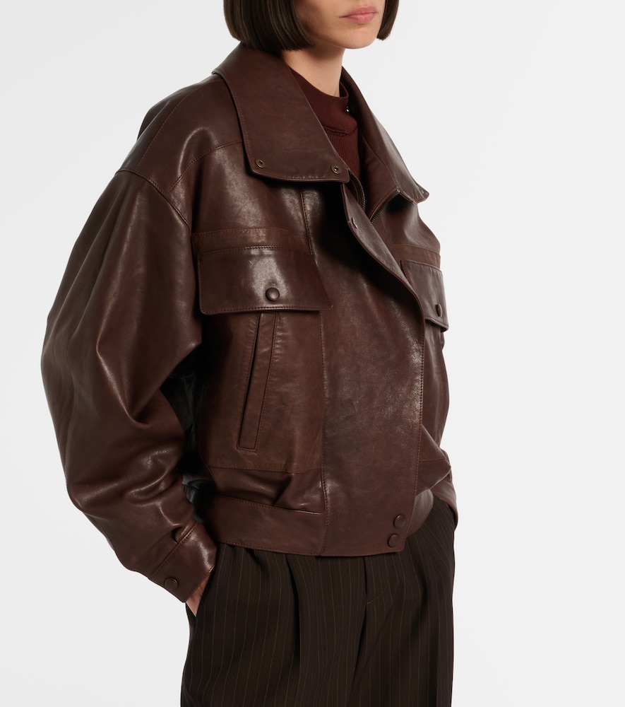 Leather Bomber Jacket