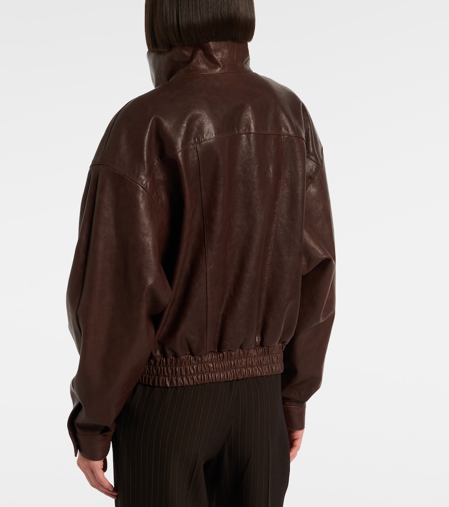 Leather Bomber Jacket