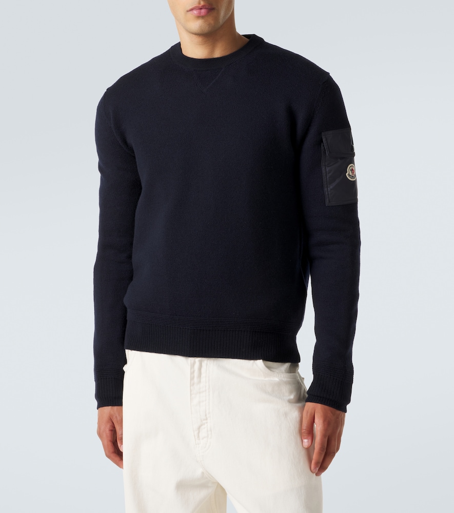  Moncler Moncler Logo Virgin Wool Sweater 