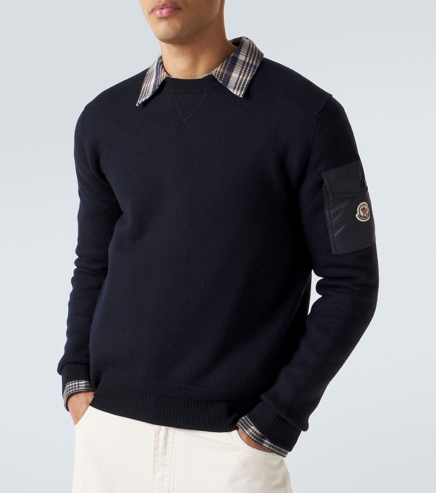  Moncler Moncler Logo Virgin Wool Sweater 